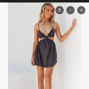 Beginning Boutique Black Cutout Camisole Mini Dress